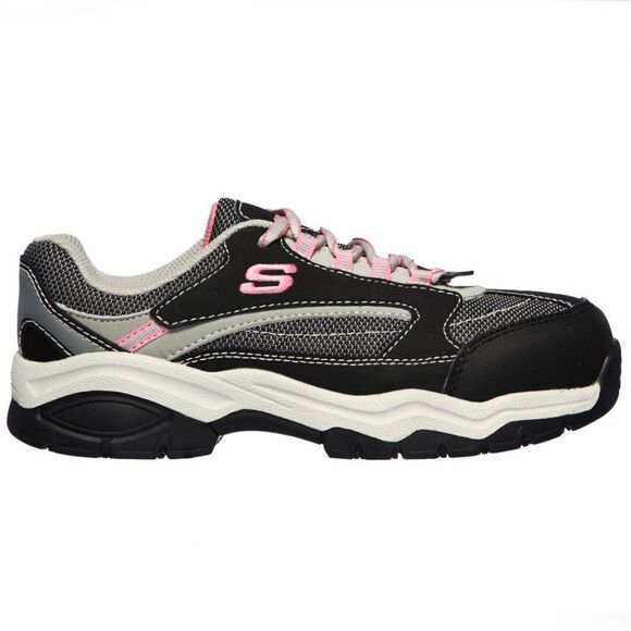 NEW IN BOX- Skechers Biscoe Steel Toe Work Shoes Women's 9.5 in Black/Grey